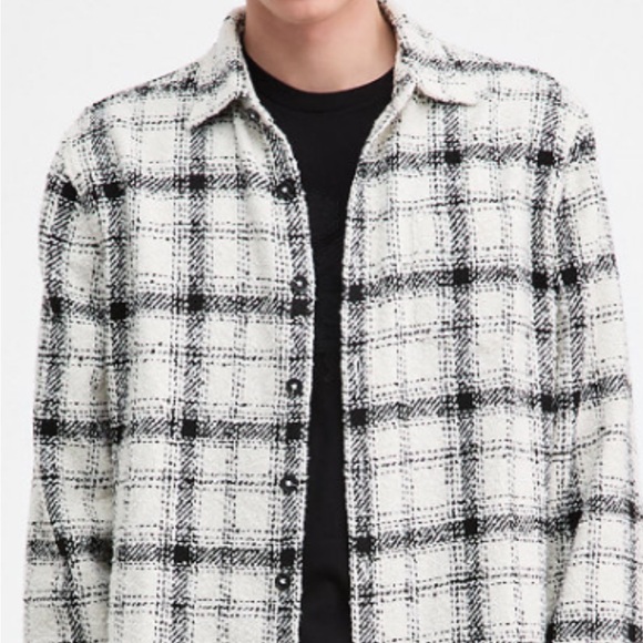 Guess Black and White Knitwear coat